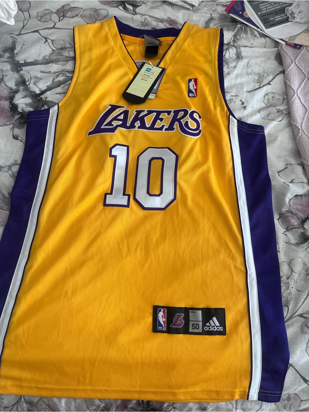adidas Steve Nash Lakers Purple & Gold NBA Team Jersey